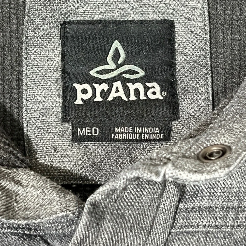 Prana Flannel Button Up‎ Shirt Long Sleeve Lined Thick Warm Thermal Mens Medium